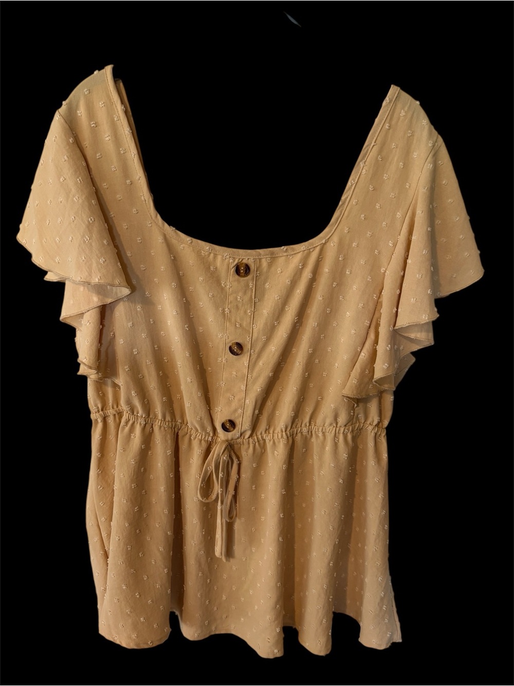 iCURVEE Mustard Yellow Button-Front Top
